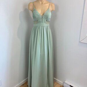 Azazie Mint Green Maxi Dress